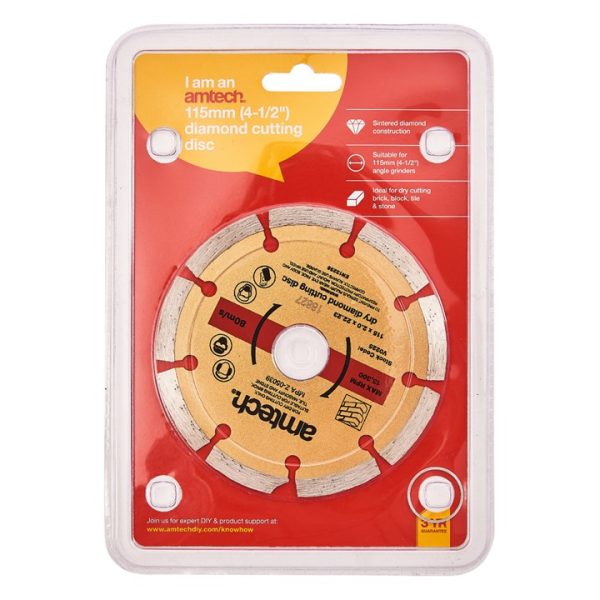 115mm (4.5") Diamond cutting disc