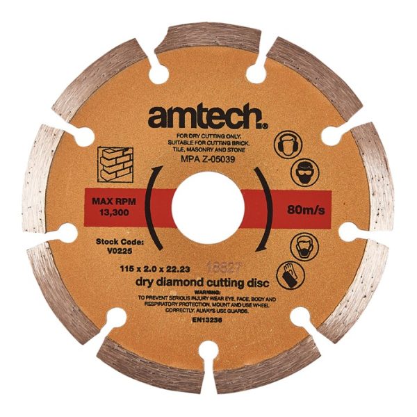 115mm (4.5") Diamond cutting disc