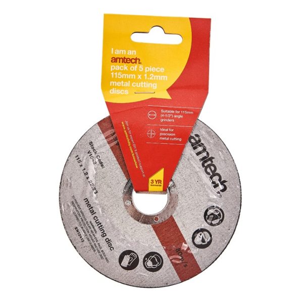 5 Piece 115mm (4.5") Metal cutting disc set