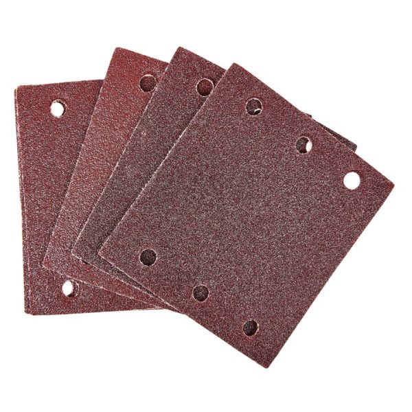 10 x P80 grit square sanding sheets (110mm x 100mm)