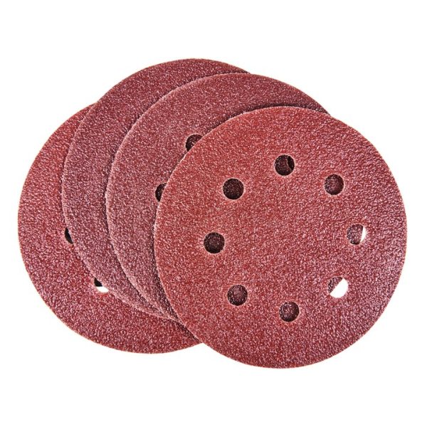 10 x P60 grit circular sanding sheets (115mm diameter)