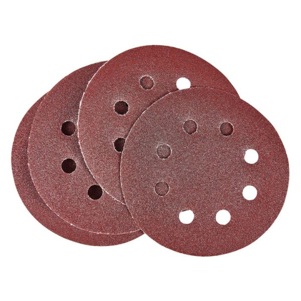 10 x P120 grit circular sanding sheets (115mm diameter)