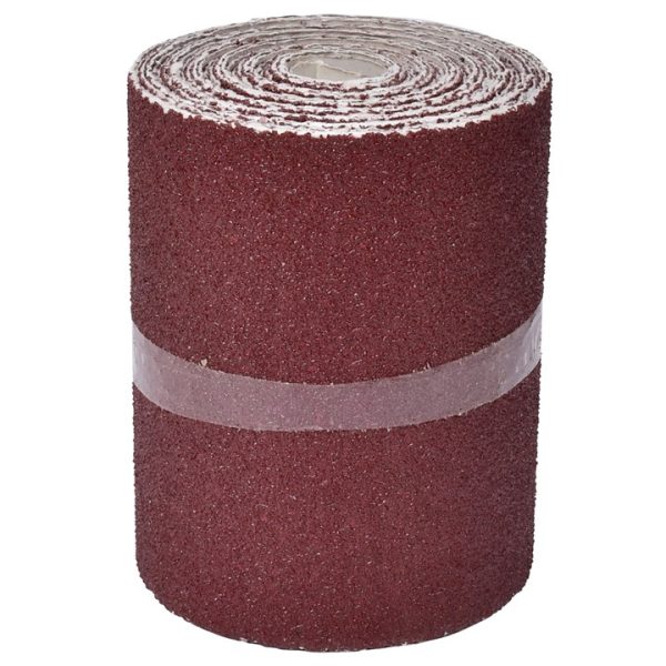 P40 grit (very coarse) aluminium oxide sanding roll (115mm x 500cm)