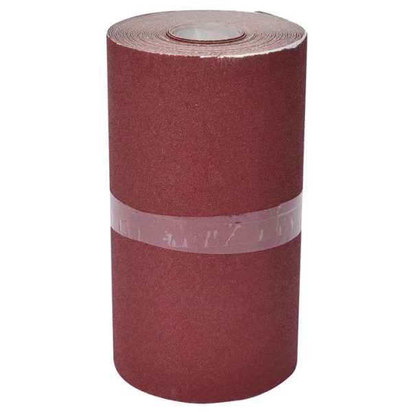 P120 grit (medium fine) aluminium oxide sanding roll (115mm x 500cm)