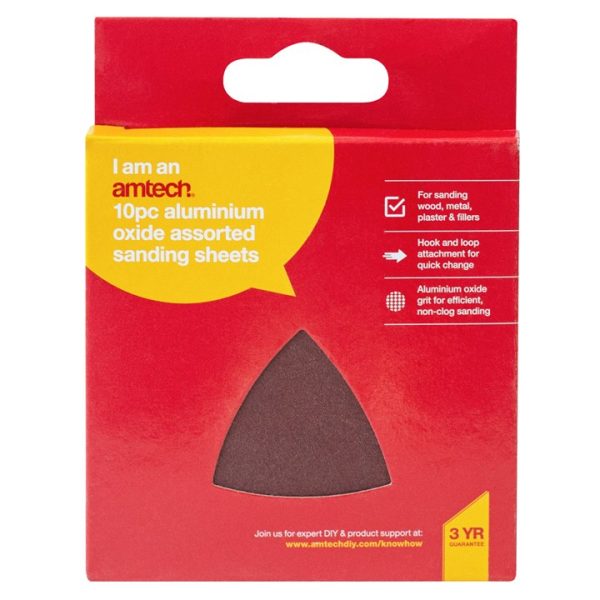 10 Assorted aluminium oxide sanding sheets