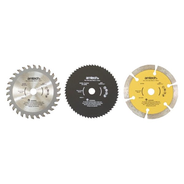 3 Piece 85mm mini circular saw blade set