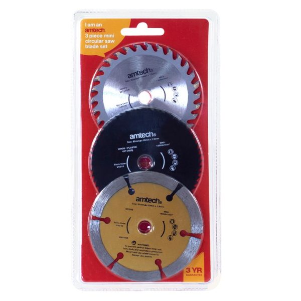 3 Piece 85mm mini circular saw blade set