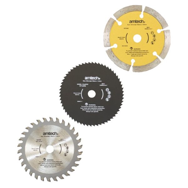 3 Piece 85mm mini circular saw blade set