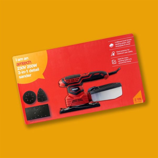 230V 200W 3-in-1 detail sander