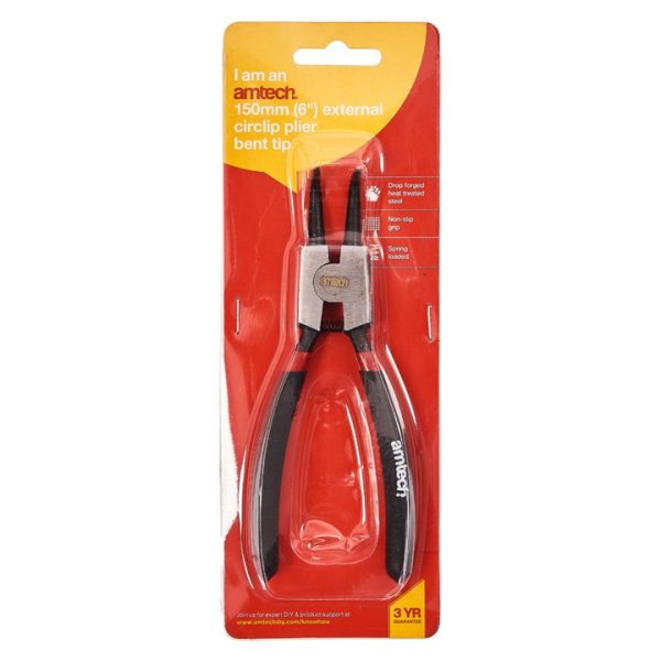 150mm (6") Circlip plier - external bent