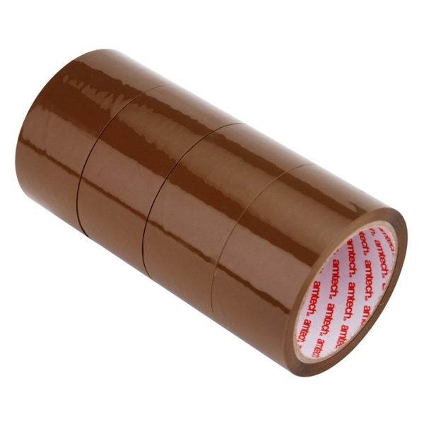 4-Pack of brown packing tape (50m x 48mm)