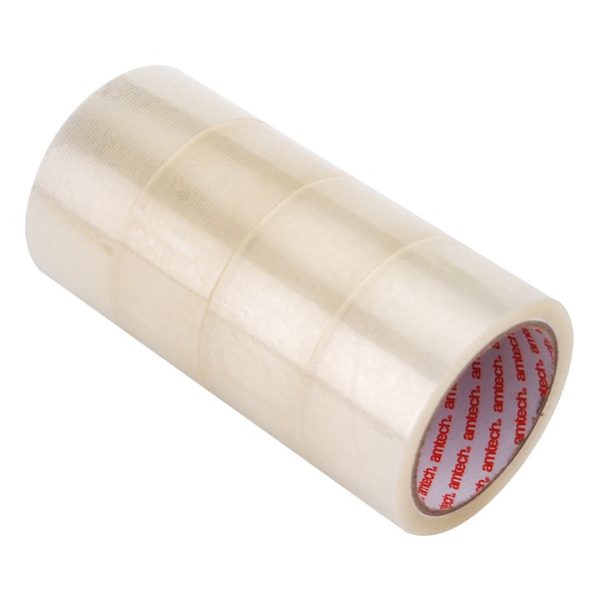 4-Pack of clear packing tape (50m x 48mm)