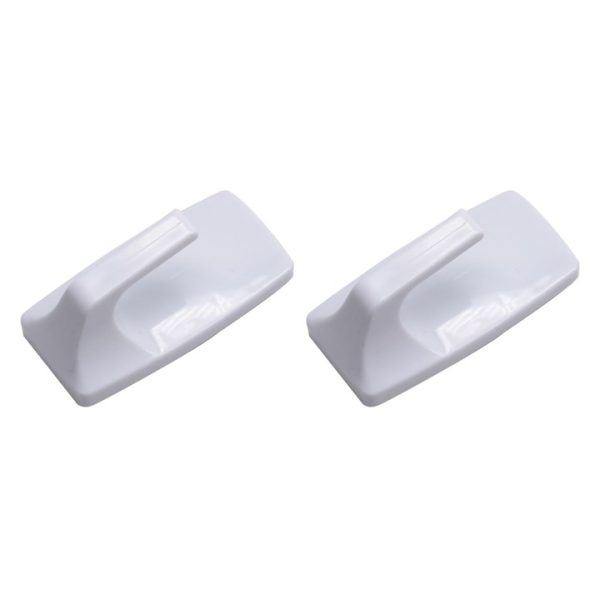 2 Piece rectangular, removable self-adhesive hook set (3cm x 6.5cm)