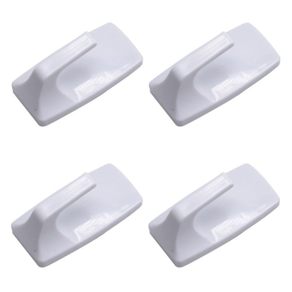 4 Piece rectangular, removable self-adhesive hook set (2.8cm x 5.2cm)