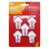 5 Piece small, removable self-adhesive metal hook set (3.4cm x 3.4cm)