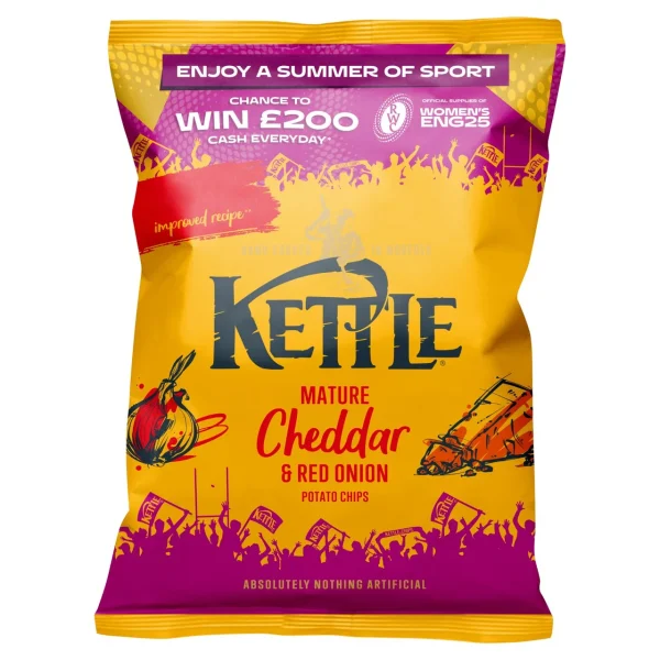Kettle Chips Mature Cheddar & Red Onion Sharing Crisps