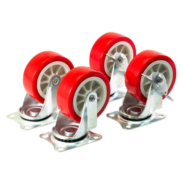 4 Piece swivel castor set (140kg load)