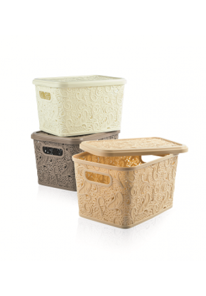 HOBBY LACE STORAGE BOX WITH LID 10 LT