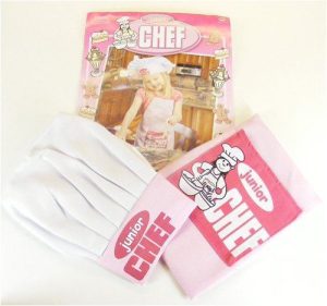 JUNIOR CHEF CHILDRENS CHEF SET INCLUDES CHEF HAT AND APRON PINK