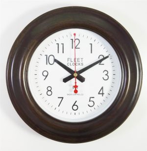10 DARK WOOD WALL CLOCK