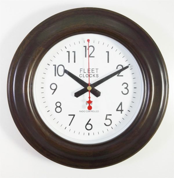 10 DARK WOOD WALL CLOCK