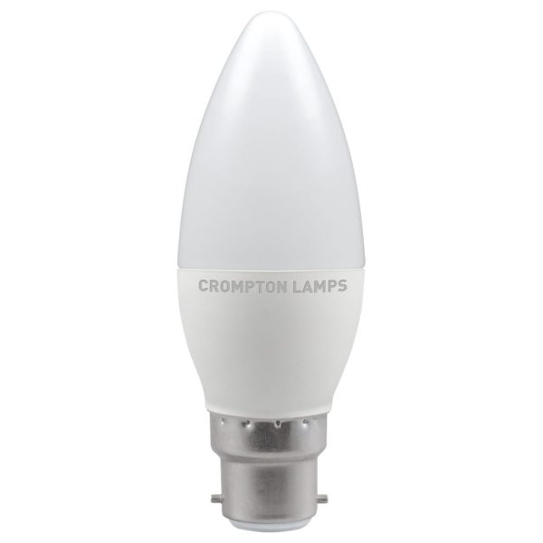 CROMPTON BAYONET CAP / BC 4.8W B22 4000K COOL WHITE LED CANDLE BULB