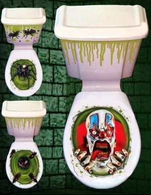 HORROR TOILET HALLOWEEN DECORATIONS