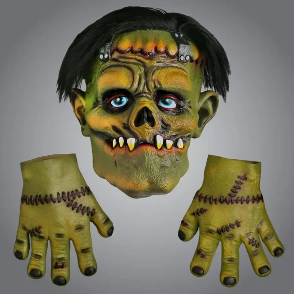 FRANKENSTEIN HALLOWEEN ZOMBIE MASK GLOVES