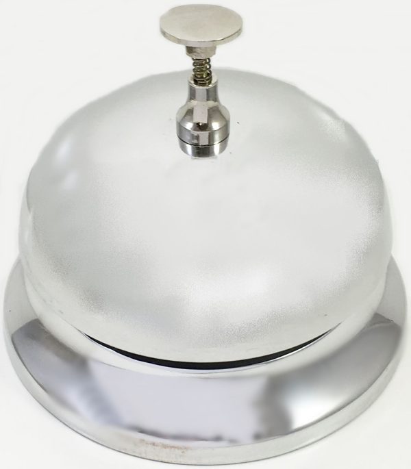 EXTRA LARGE SILVER RECEPTION BELL 5''