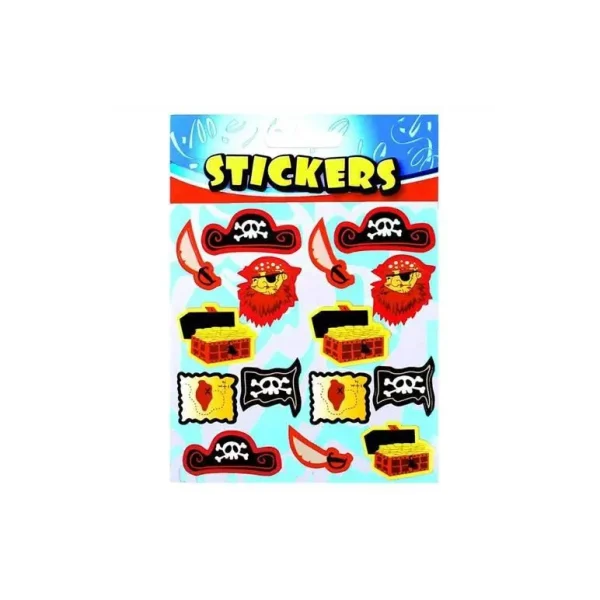 12 X PIRATE STICKER SHEETS - PARTY BAG FILLERS TOY