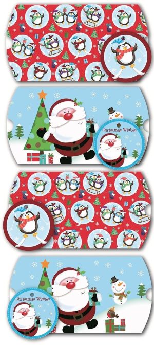 4 LUXURY CHRISTMAS CUTE PILLOW GIFT BOX