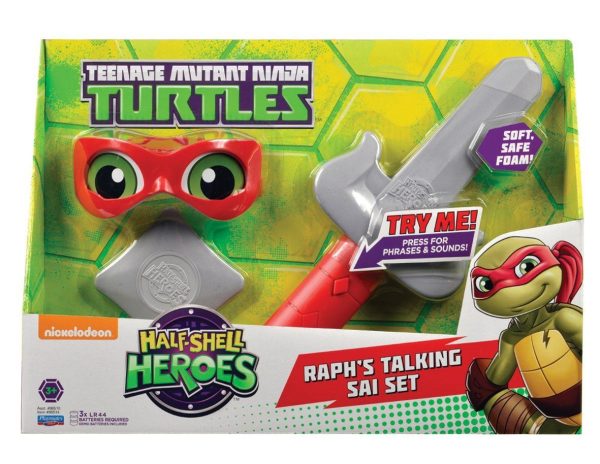 TEENAGE MUTANT NINJA TURTLES RAPH HALF-SHELL HEROES TALKING SOFT NINJA ROLE PLAY