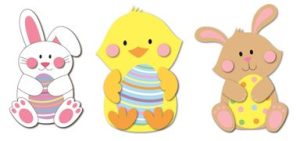 EASTER FLOCKED GLITTER WHITE BROWN RABBIT CHICK SHAPE 3D GIFT BAG ASSORTED ONE SUPPLY