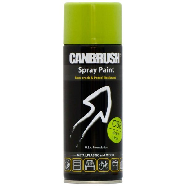 CANBRUSH C68 GREEN LIME ALL PURPOSE SPRAY PAINT 400ML