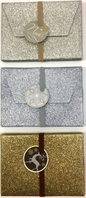 SET OF 3 GLITTER GIFT CARD BOXES
