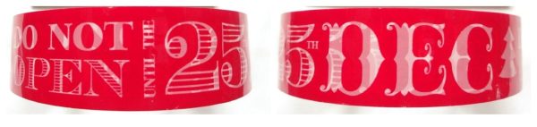 30M PRINTED GIFT TAPE RED