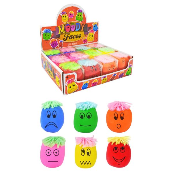 ASSORTED COLOURS MOODY SQUEEZE FACE 6CM