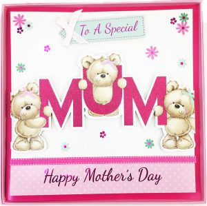 31CM MUM CARDS WITH TEDDY BEAR
