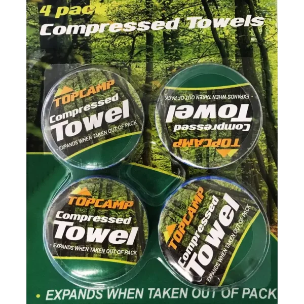 4 COMPRESSED TOWELS