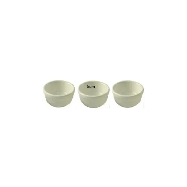 SET OF 3 CERAMIC BOWLS RAMEKINS 5CM