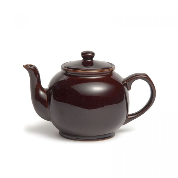 BROWN ROCKINGHAM 6 CUP TEAPOT