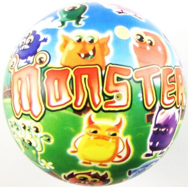 INFLATABLE MONSTER PVC PLASTIC FOOTBALL PLAY BEACH BALL 23 CM