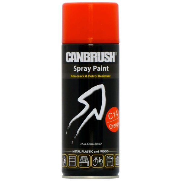 CANBRUSH C14 ORANGE ALL PURPOSE SPRAY PAINT 400ML