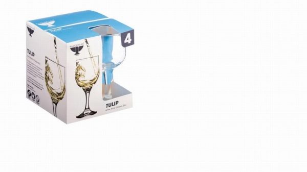 RAVENHEAD TULIP SET OF 4 WINE WHITE GLASSES 20CL