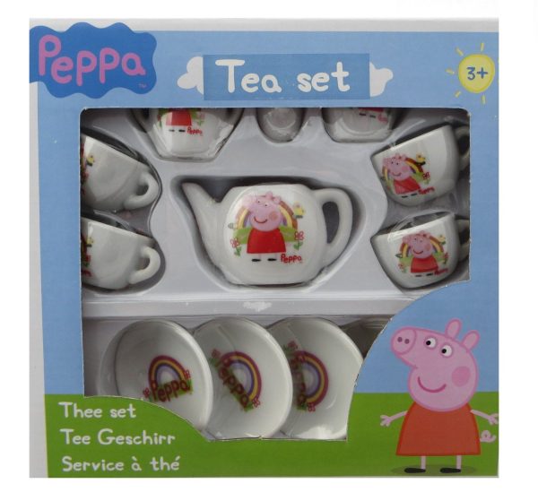 PEPPA PIG CHILDREN'S DOLLS 13 PIECE TEA SET - RAINBOW