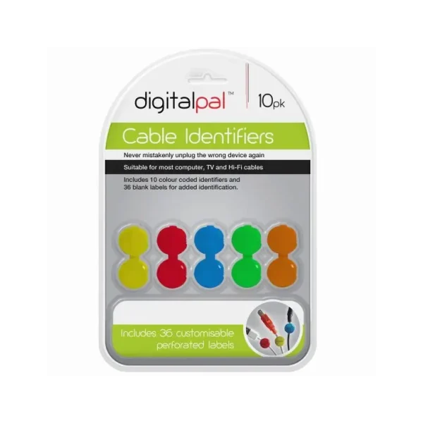 DIGITALPAL CABLE IDENTIFIERS PACK OF 10 WITH 36 PERFORATED WIRE LABELS