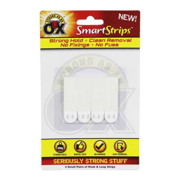 SECURIT S6485 REMOVABLE HOOK + LOOP STRIPS SMALL