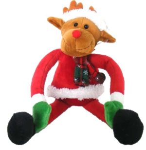 REINDEER HANGING XMAS PLUSH TOYS