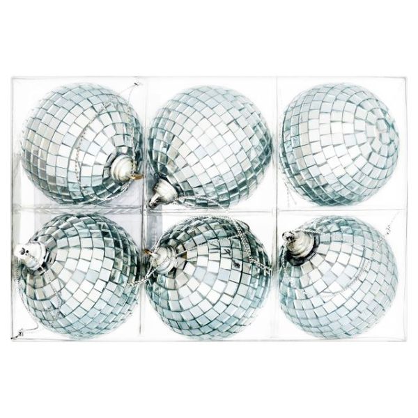 6 PER PACK LARGE MIRROR BALLS 6CM