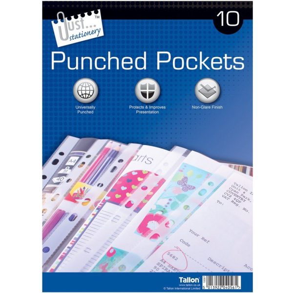 JUST STATIONERY PLASTIC A4 DOCUMENT HOLDER RING BINDERS WALLETS PACK OF 10